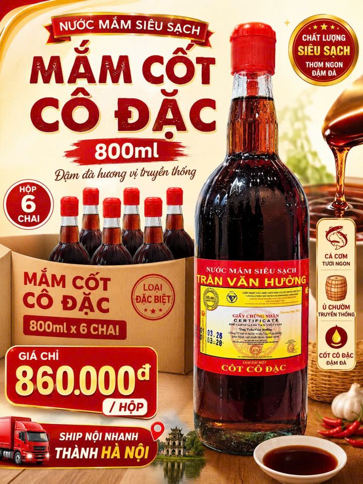 Hộp 6 chai nước mắm cốt cô đặc 800ml